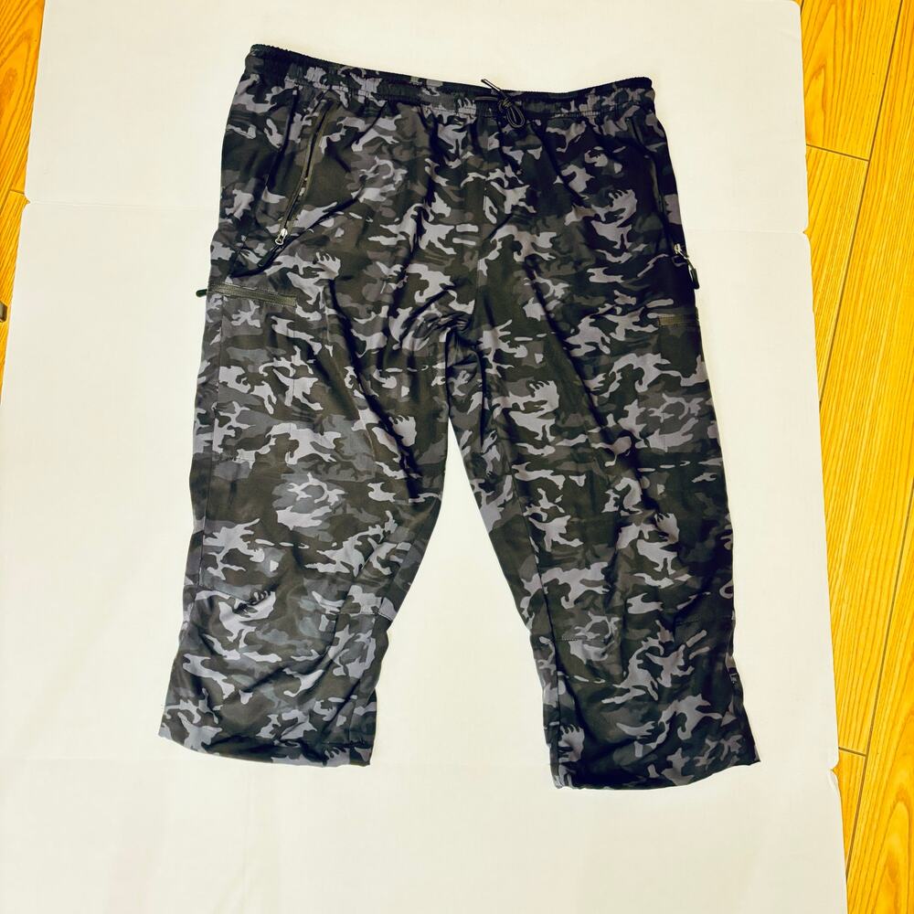 Santiny plus size 2XL capri camo print activewear pants drawstring waist sz 2XL